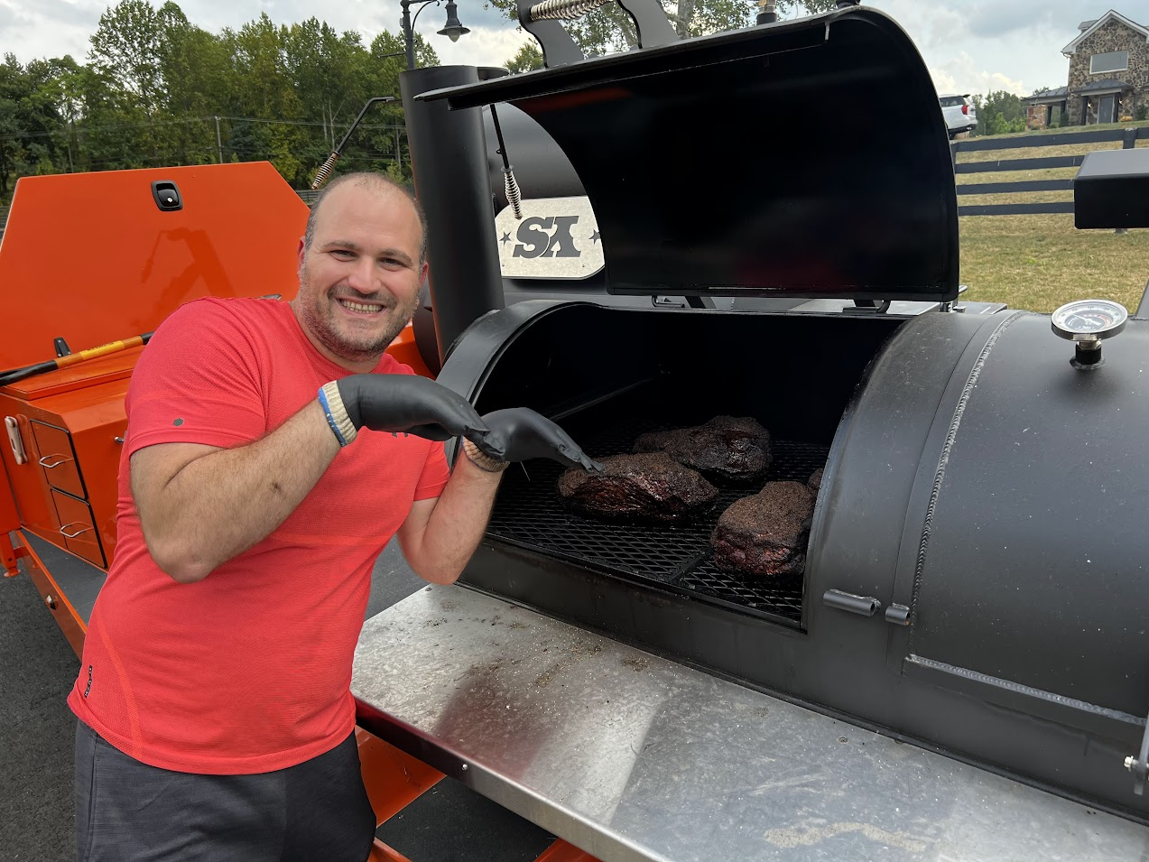 Anthony grilling