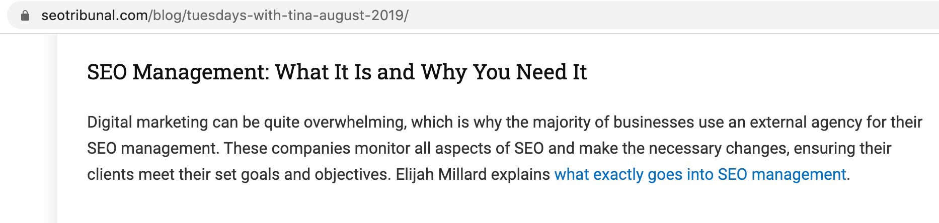 Natural backlink from a blogger linking to one of 321 Web Marketing's blogs