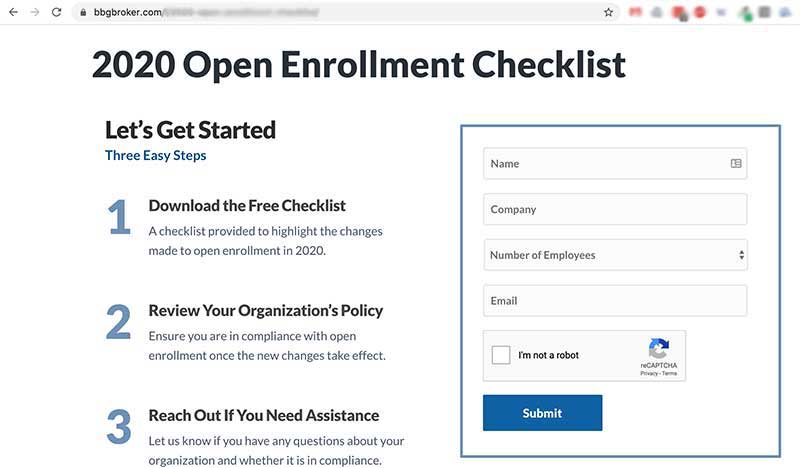 new bbg open enrollment checklist example