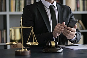 an attorney checking leads received from his digital marketing campaign