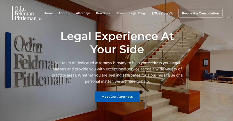 OFP Law website design by 321 Web Marketing