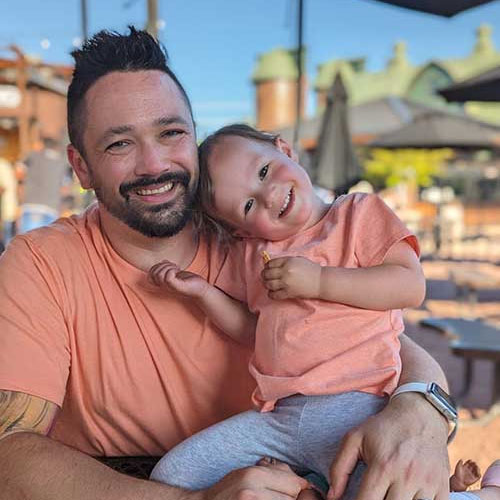 Elijah Millard and daughter