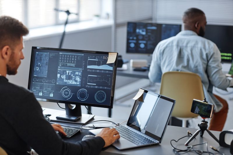 IT Specialist Viewing His IT Marketing Campaign