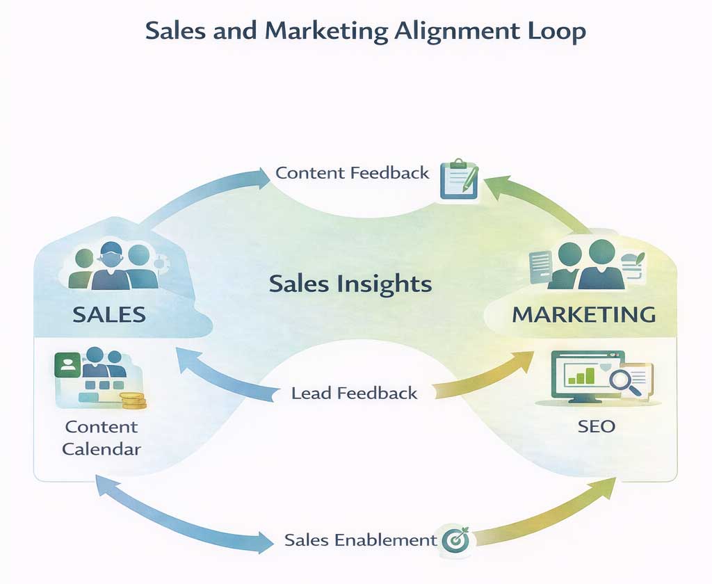 Sales and Marketing Alignment Loop graphic