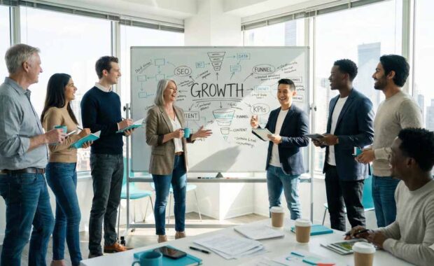 Marketing department growth meeting