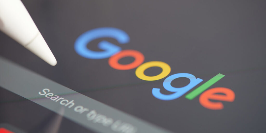 search in google panel on ipad